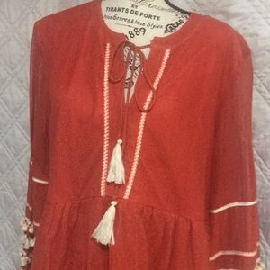 Curations Orange Blouse size XL